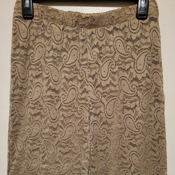 NWOT KTOO Wide Leg Lace Pants (Size M) - Picture 4 of 7